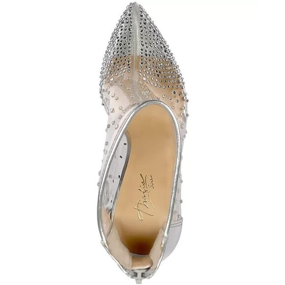 DESIGNER THALIA SODI'S RUBII RHINESTONES TRANSLUCENT POINTED TOE BOOTIES 8.5 M - Picture 11 of 16
